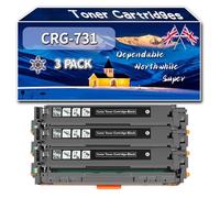 Compatible for Canon CRG-731 Toner Cartridges, Work for Canon i-SENSYS MF600 MF620 MF623 MF623cn MF628 Printers, Toner Cartridges 731BK 731C 731M 731Y CRG731 (3 Pack Black)