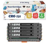 Compatible for Canon CRG-731 Toner Cartridges Work for Canon i-SENSYS MF628cw MF8200 MF8230CN MF8280CW Printers, with Chip, High Yield 2400 Pages, High-Definition Printing (4 Pack Black)