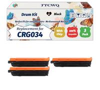 Compatible for Canon CRG034 Drum Kit Work for Canon IR-C1200 IR-C1225 IR-C1225iF i-SENSYS MF810C Printers, with Chip, High Yield 32500 Pages, High-Definition Printing (3 Pack Black)
