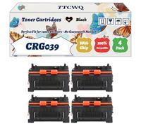 Compatible for Canon CRG039 Toner Cartridges Work for Canon i-SENSYS LBP-350 Series LBP-351 dn LBP-351 Series LBP-351 x LBP-352 Printers (4 Pack Black)
