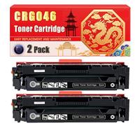 Compatible for Canon CRG046 i-SENSYS LBP653 LaserBase MF735 i-SENSYS LBP654 i-SENSYS MF735 MF734 MF732 Toner Cartridge Printers, With Chip Large Capacity 2300 Pages (2 Pack Black)