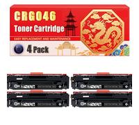 Compatible for Canon CRG046 i-SENSYS LBP653 LaserBase MF735 i-SENSYS LBP654 i-SENSYS MF735 MF734 MF732 Toner Cartridge Printers, With Chip Large Capacity 2300 Pages (4 Pack Black)