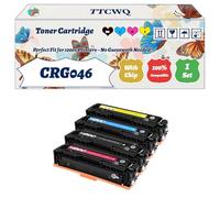 Compatible for Canon CRG046 Toner Cartridge Work for Canon i-SENSYS LBP653 LaserBase MF735 i-SENSYS LBP654 i-SENSYS MF735 MF734 Printers (4-Pack BK/C/M/Y)