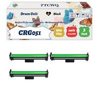 Compatible for Canon CRG051 Drum Unit Work for Canon MF263dn MF264dw MF266dn MF269dn Printers, with Chip, High Yield 23000 Pages, High-Definition Printing (3 Pack Black)