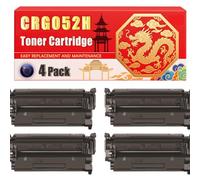 Compatible for Canon CRG052H i-SENSYS LBP212 LBP214 LBP215 MF421 MF426 MF428 MF429 Multifunction Toner Cartridge Printers, With Chip Large Capacity 9000 Pages (4 Pack Black)