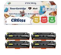 Compatible for Canon CRG054 Toner Cartridge Work for Canon LBP621 LBP623 MF641 MF643 MF645 Printers, with Chip, High Yield 1500 Pages, High-Definition Printing (4 Pack Black)