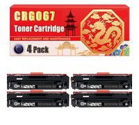 Compatible for Canon CRG067 LBP631 LBP633 MF651 MF655 MF657 Toner Cartridge Printers, With Chip Large Capacity 1350 Pages (4 Pack Black)