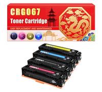 Compatible for Canon CRG067 LBP631 LBP633 MF651 MF655 MF657 Toner Cartridge Printers, With Chip Large Capacity 1350 Pages (4-Pack BK/C/M/Y)