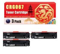Compatible for Canon CRG067 LBP631 LBP633 MF651 MF655 MF657 Toner Cartridge Printers, With Chip Large Capacity 1350 Pages (3 Pack Black)