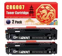 Compatible for Canon CRG067 LBP631 LBP633 MF651 MF655 MF657 Toner Cartridge Printers, With Chip Large Capacity 1350 Pages (2 Pack Black)