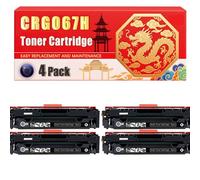 Compatible for Canon CRG067H LBP631 LBP633 MF651 MF655 MF657 Toner Cartridge Printers, With Chip Large Capacity 3130 Pages (4 Pack Black)