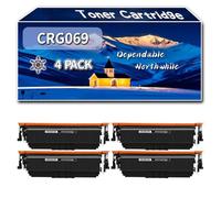 Compatible for Canon CRG069 Toner Cartridge, Work for Canon i-SENSYS MF752 MF754 LBP673 Printers, Toner Cartridge 5098C002 5097C002 5096C002 5095C002 (4 Pack Black)