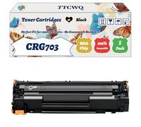 Compatible for Canon CRG703 Toner Cartridges Work for Canon Lasershot LBP-2900 Lasershot LBP-3000 LBP-2900 Printers (1 Pack Black)