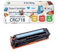 Compatible for Canon CRG718 Toner Cartridge Work for Canon LBP7200cd LBP7660Cdn MF8350cdn Printers, with Chip, High Yield 3500 Pages, High-Definition Printing (1 Pack Cyan)