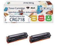 Compatible for Canon CRG718 Toner Cartridge Work for Canon LBP7200cd LBP7660Cdn MF8350cdn Printers, with Chip, High Yield 3500 Pages, High-Definition Printing (2 Pack Black)