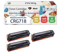 Compatible for Canon CRG718 Toner Cartridge Work for Canon LBP7200cd LBP7660Cdn MF8350cdn Printers, with Chip, High Yield 3500 Pages, High-Definition Printing (3 Pack Black)