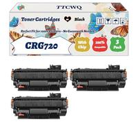 Compatible for Canon CRG720 Toner Cartridges Work for Canon I-Sensys MF-6680DN Printers, with Chip, High Yield 5000 Pages, High-Definition Printing (3 Pack Black)