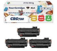 Compatible for Canon CRG720 Toner Cartridges Work for Canon i-SENSYS MF6680dn Printer, with Chip, High Yield 6000 Pages, High-Definition Printing (3 Pack Black)