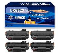 Compatible for Canon CRG720 Toner Cartridges, Work for Canon i-SENSYS MF6680dn Printers, Toner Cartridges CRG-720 720 (4 Pack Black)