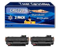 Compatible for Canon CRG720 Toner Cartridges, Work for Canon i-SENSYS MF6680dn Printers, Toner Cartridges CRG-720 720 (2-Pack Black)