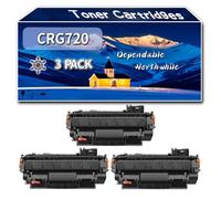 Compatible for Canon CRG720 Toner Cartridges, Work for Canon i-SENSYS MF6680dn Printers, Toner Cartridges CRG-720 720 (3 Pack Black)