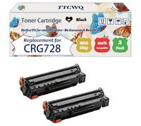 Compatible for Canon CRG728 Toner Cartridge Work for Canon Satera MF4870dn MF4890dw MF4750 MF4830d Printers, with Chip, High Yield 2100 Pages, High-Definition Printing (2-Pack Black)