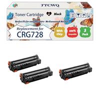 Compatible for Canon CRG728 Toner Cartridge Work for Canon Satera MF4870dn MF4890dw MF4750 MF4830d Printers, with Chip, High Yield 2100 Pages, High-Definition Printing (3 Pack Black)