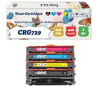 Compatible for Canon CRG729 Toner Cartridges Work for Canon i-SENSYS LBP-7010C i-SENSYS LBP-7018C Printers, with Chip, High Yield 1200 Pages, High-Definition Printing (4-Pack BK/C/M/Y)
