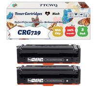 Compatible for Canon CRG729 Toner Cartridges Work for Canon i-SENSYS LBP-7010C i-SENSYS LBP-7018C Printers, with Chip, High Yield 1200 Pages, High-Definition Printing (2 Pack Black)