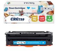 Compatible for Canon CRG729 Toner Cartridges Work for Canon i-SENSYS LBP-7010C i-SENSYS LBP-7018C Printers, with Chip, High Yield 1200 Pages, High-Definition Printing (1 Pack Cyan)