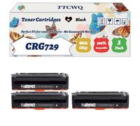 Compatible for Canon CRG729 Toner Cartridges Work for Canon i-SENSYS LBP-7010C i-SENSYS LBP-7018C Printers, with Chip, High Yield 1200 Pages, High-Definition Printing (3 Pack Black)