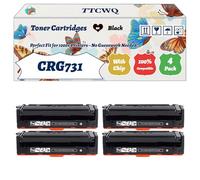 Compatible for Canon CRG731 Toner Cartridges Work for Canon Color imageCLASS LBP-7110 cw LBP-7100 cn LBP-7100 Series LBP-7110 Printers (4 Pack Black)