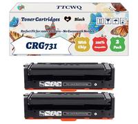 Compatible for Canon CRG731 Toner Cartridges Work for Canon Color imageCLASS LBP-7110 cw LBP-7100 cn LBP-7100 Series LBP-7110 Printers (2 Pack Black)