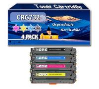 Compatible for Canon CRG732 Toner Cartridge, Work for Canon i-SENSYS LBP7780 Printers, Toner Cartridge 6264B002 6262B002 6260B002 6261B002 (4-Pack BK/C/M/Y)