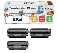 Compatible for Canon EP26 Toner Cartridge Work for Canon LaserBase MF5650 i-SENSYS MF3240 MF5730 MF5750 MF-27 Printers, with Chip, High Yield 2500 Pages, High-Definition Printing (3 Pack Black)