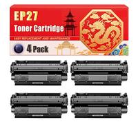 Compatible for Canon EP27 LaserBase MF3220 MF5770 LBP 3200 LaserBase MF3110 MF5630 Toner Cartridge Printers, With Chip Large Capacity 4000 Pages (4 Pack Black)