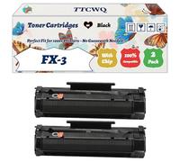 Compatible for Canon FX-3 Toner Cartridges Work for Canon Laser Class 2050 2060P 4500 Laser Fax 260I L4500 Multipass Printers (2-Pack Black)