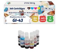 Compatible for Canon GI-43 Ink Cartridge Work for Canon Pixma G540 G640 Printers, with Chip, High Yield 3500 Pages, High-Definition Printing (1 Set)