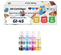 Compatible for Canon GI-45 Ink Cartridge Work for Canon MAXIFY GX1040 GX2040 Printer, with Chip, High Yield 3500 Pages, High-Definition Printing (1 Set)