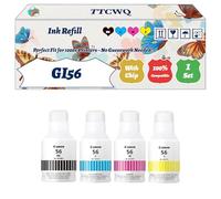 Compatible for Canon GI56 Ink Refill Work for Canon Maxify GX5050 MAXIFY GX5550 Maxify GX6050 Printers, with Chip, High Yield 7000 Pages, High-Definition Printing (1 Set)