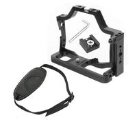 Compatible For Canon M5 M50 Mark II Camera Cage, Aluminum Rig With Cold Shoe Mount & 3/8 1/4" Threads For Monitor Stabilizer(Cage w Hand Strap)