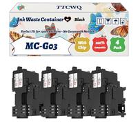 Compatible for Canon MC-G03 Ink Waste Container Work for Canon MAXIFY GX3040 GX4050 GX4040 GX5050 Printers, with Chip, High Yield 7000 Pages, High-Definition Printing (4 Pack Black)