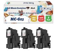 Compatible for Canon MC-G03 Ink Waste Container Work for Canon MAXIFY GX3040 GX4050 GX4040 GX5050 Printers, with Chip, High Yield 7000 Pages, High-Definition Printing (3 Pack Black)
