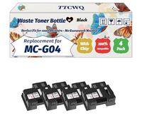 Compatible for Canon MC-G04 Waste Toner Bottle Work for Canon Pixma G2570 G2470 G4570 G4470 Printers, with Chip, High Yield 80000 Pages, High-Definition Printing (4 Pack Black)