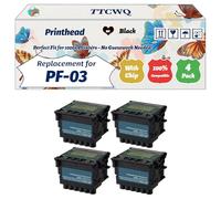 Compatible for Canon PF-03 Printhead Work for Canon imagePROGRAF LP-24 LP-17 9100 9000S 9000 Printers, with Chip, High Yield 100000 Pages, High-Definition Printing (4 Pack Black)