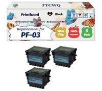 Compatible for Canon PF-03 Printhead Work for Canon imagePROGRAF LP-24 LP-17 9100 9000S 9000 Printers, with Chip, High Yield 100000 Pages, High-Definition Printing (3 Pack Black)