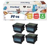 Compatible for Canon PF-04 Print Head Work for Canon imagePROGRAF IPF 765 IPF 785 IPF 680 IPF 750 M40 MFP IPF 770 L 36 IPF670 MFP Printers (4 Pack Black)