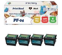 Compatible for Canon PF-04 Print Head Work for Canon imagePROGRAF iPF650 iPF670 iPF750 iPF755 iPF760 Printers (4 Pack Black)