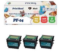 Compatible for Canon PF-04 Print Head Work for Canon imagePROGRAF iPF650 iPF670 iPF750 iPF755 iPF760 Printers (3 Pack Black)