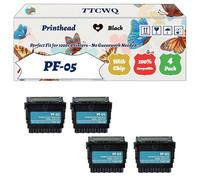 Compatible for Canon PF-05 Printhead Work for Canon ImagePROGRAF IPF 6400S IPF 6400SE IPF 6450 IPF 8300 Printers, with Chip, High Yield 25000 Pages, High-Definition Printing (4 Pack Black)